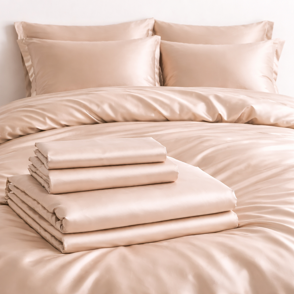 Champagne Silk Bedding Set