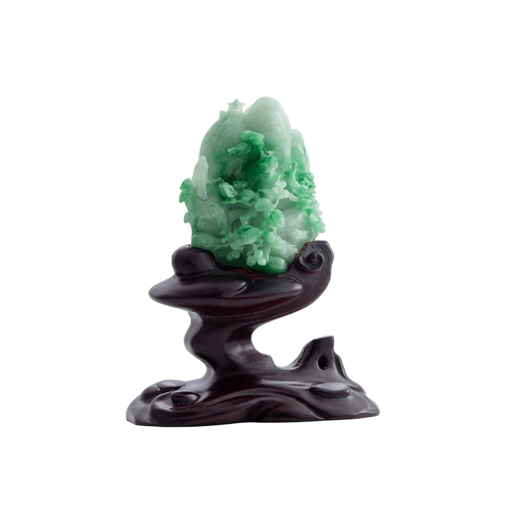 Green jade mini landscape ornament
