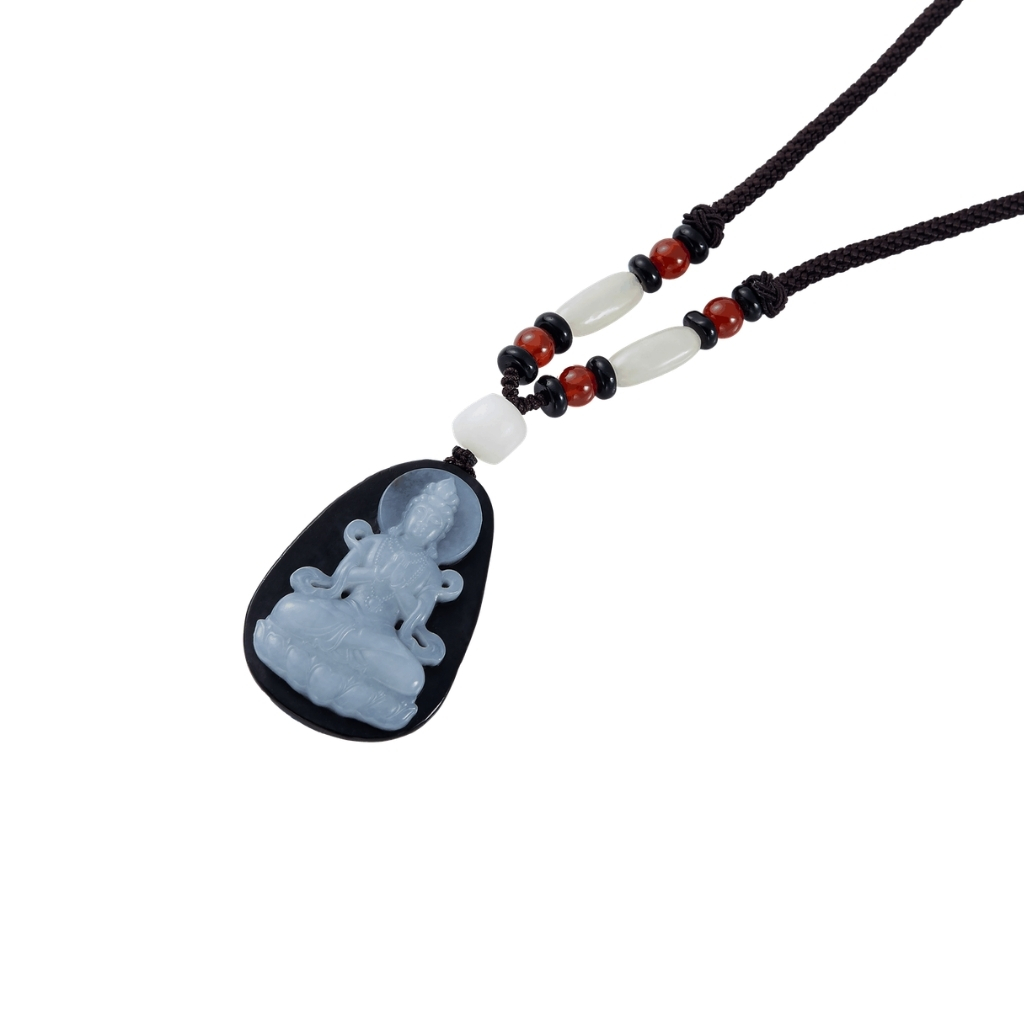 Obsidian Guanyin Talisman